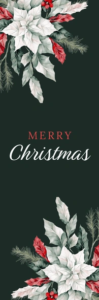 Christmas greeting cover with floral elements