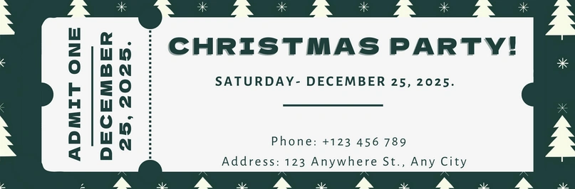 Christmas Party Admission Ticket