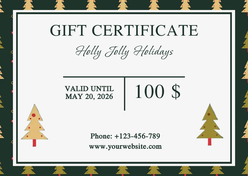 Holiday Gift Certificate Design