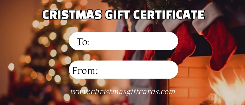 A customizable Christmas gift certificate template