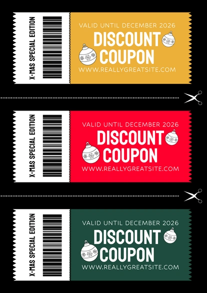 Christmas-themed discount coupons