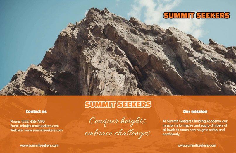 Mountain Climbing School Ad