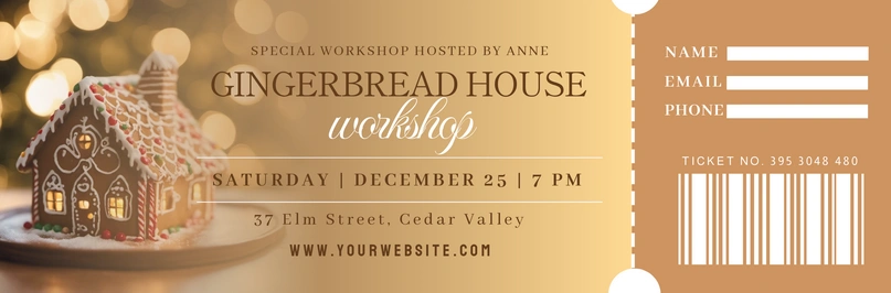 Gingerbread House Workshop Event Ticket