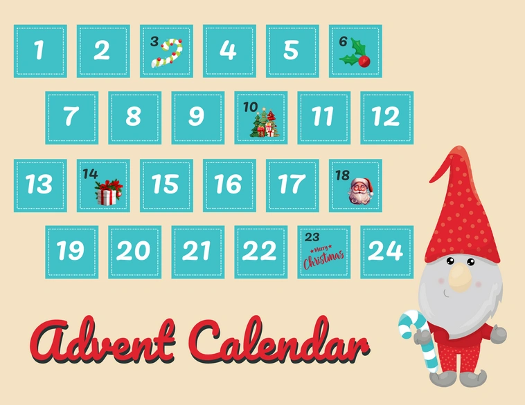 An illustrated advent calendar