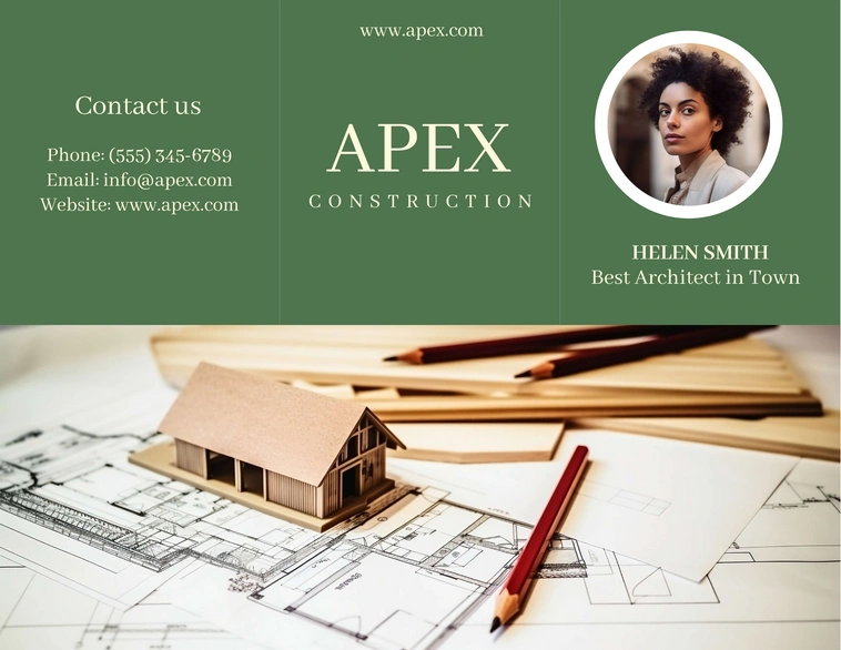 Professional advertisement for an architectural service