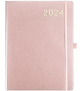 2024 Planner - 2024 Weekly Monthly Planner, January 2024 - December 2024, 8.5" x 11", Leather Cov...