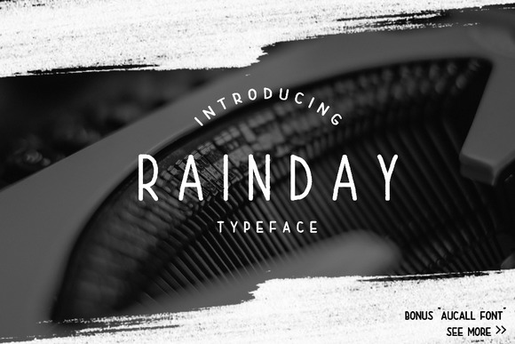 Rain Day Display Font By Graphicfresh
