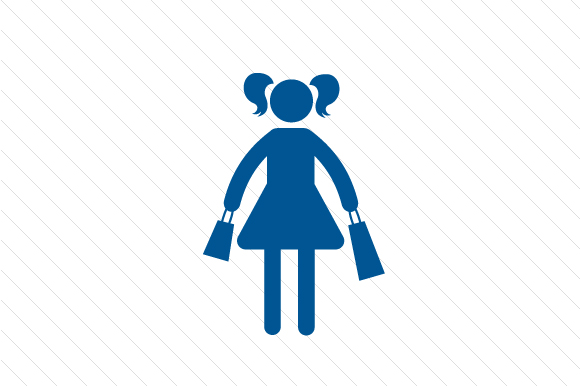 Family Car Decal: Girl with Shopping Bags Family Car Craft Cut File By Creative Fabrica Crafts