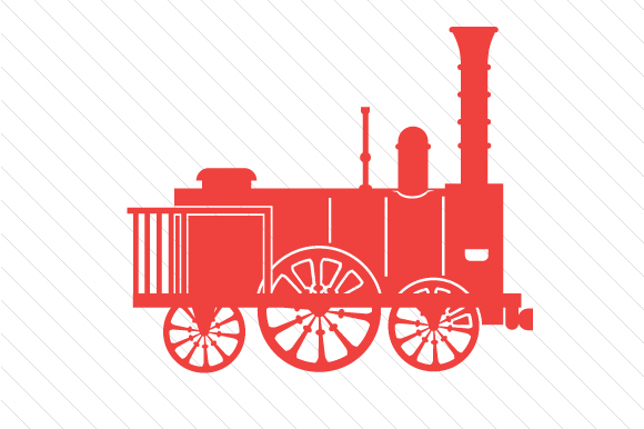 Red Train / Locomotive Autos Rojos Archivo de Corte de Manualidades Por Creative Fabrica Crafts