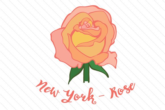 State Flower: New York Rose State Flowers Fichier de Découpe pour les Loisirs créatifs Par Creative Fabrica Crafts 1