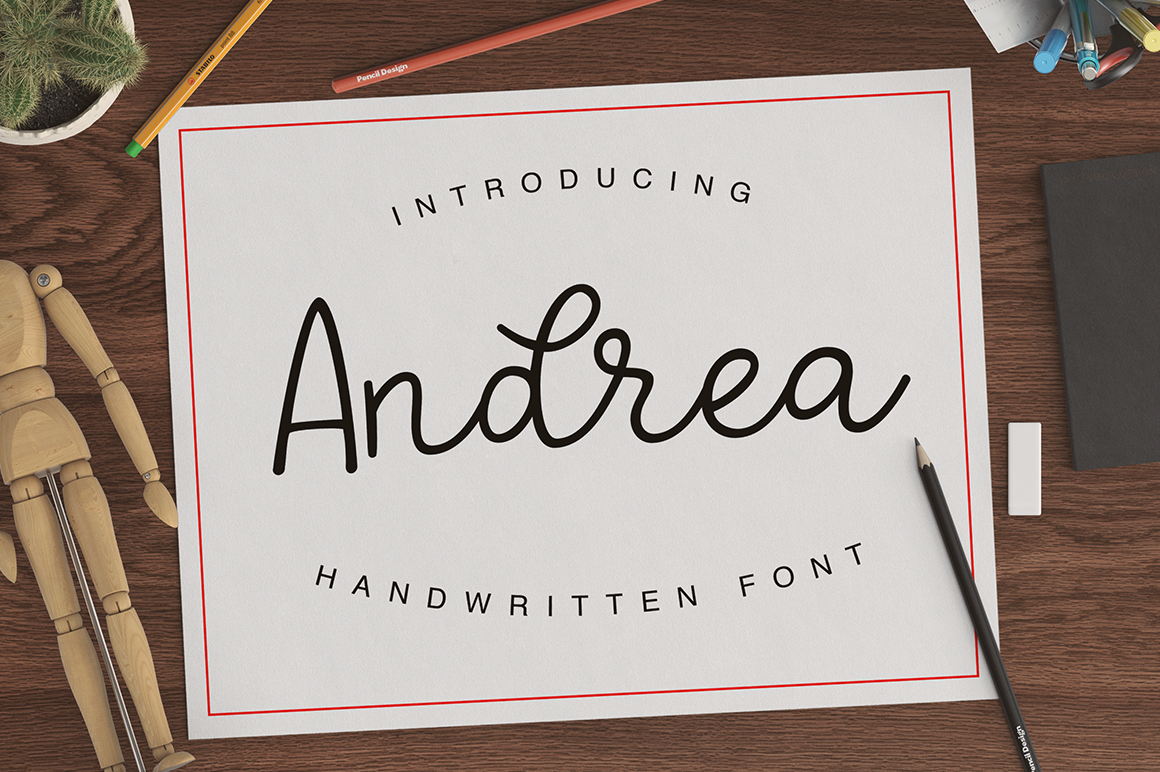 Andrea Script & Handwritten Font By Pasha Larin 1