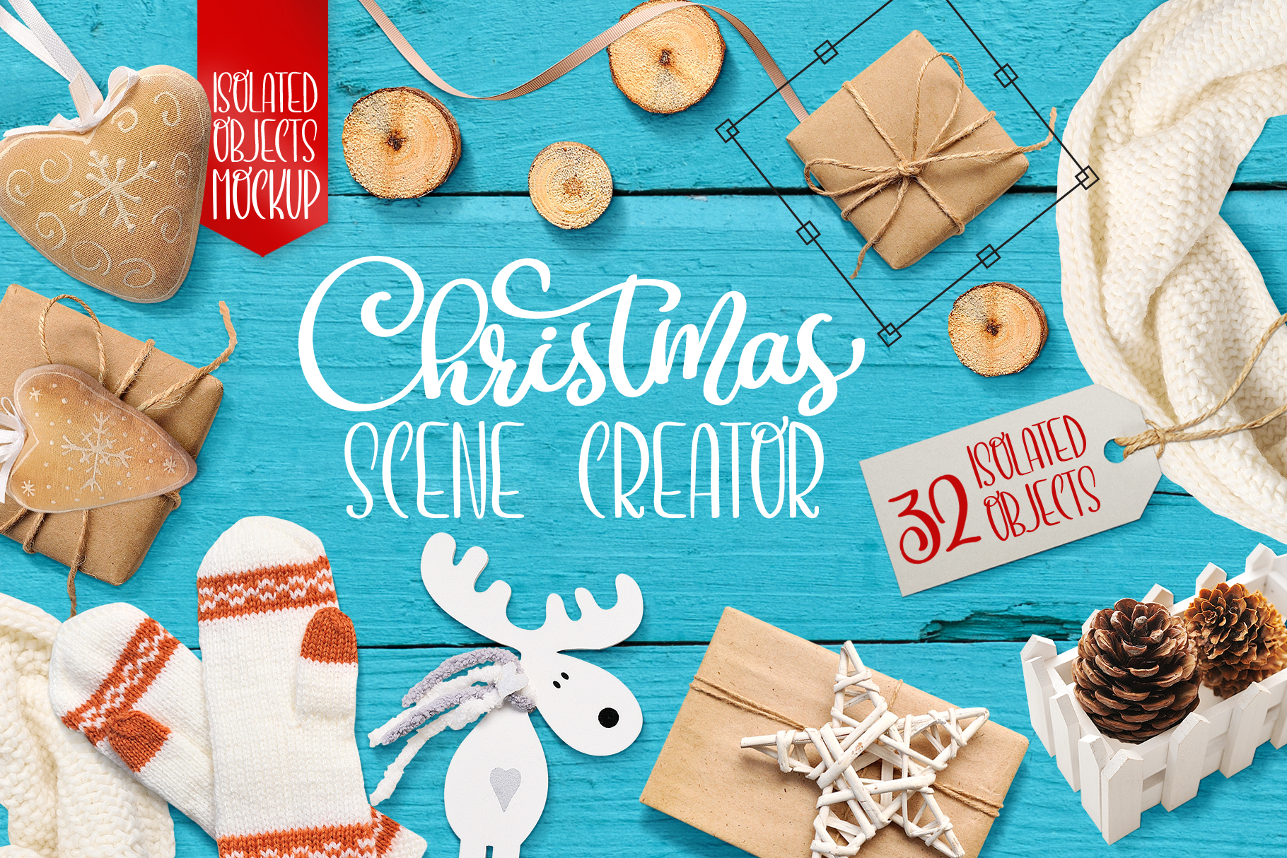 Christmas Scene Creator, Isolated Items Graphic Objects By Happy Letters