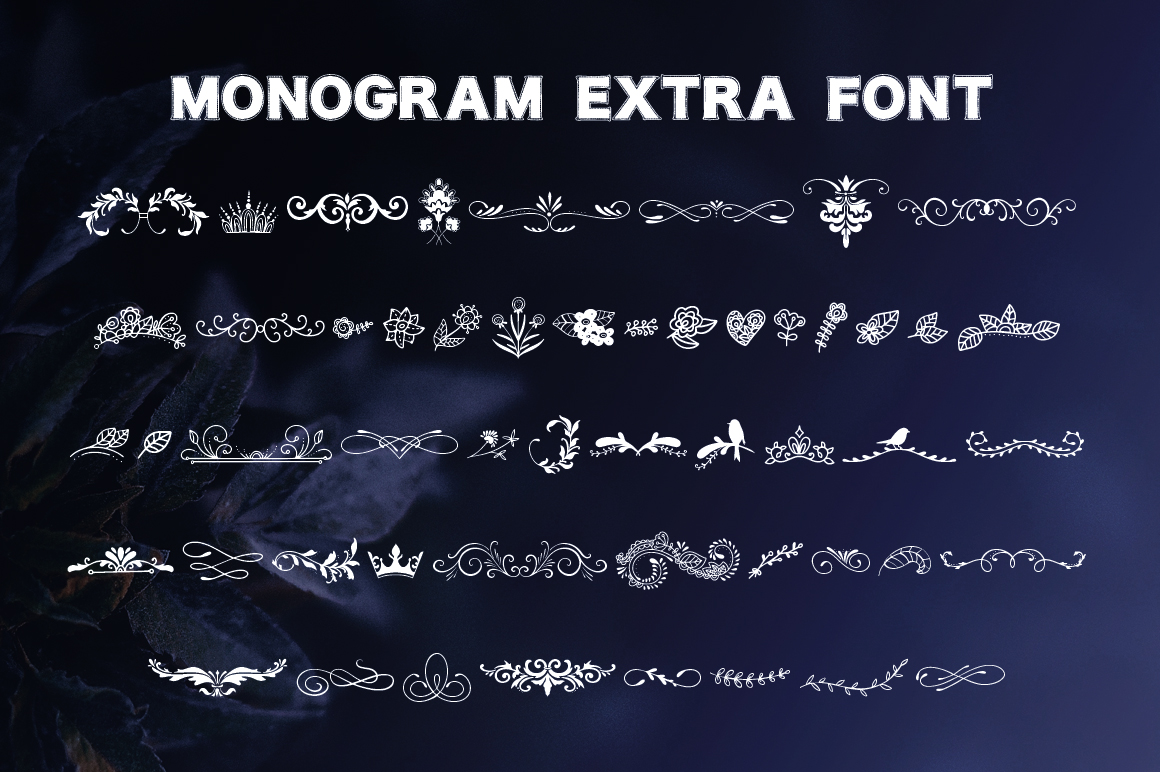 Monogram Font Family Decorative Font By Red Ink 7