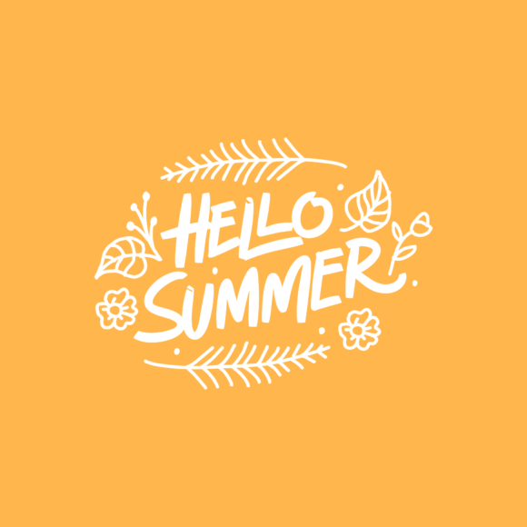 Hello Summer Typography Graphic Illustrations By herbanuts