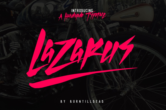 Lazarus Display Font By Burntilldead