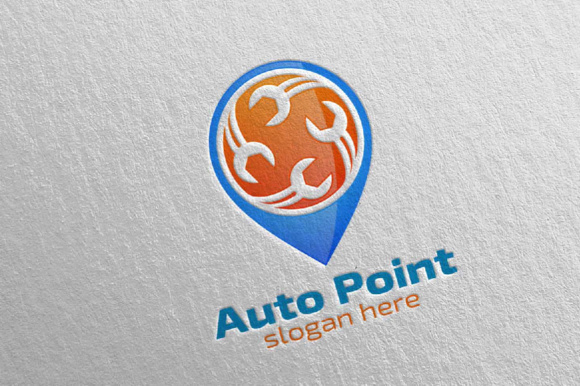 Car Service Logo with Car and Repair Concept Graphic Logos By denayunecf