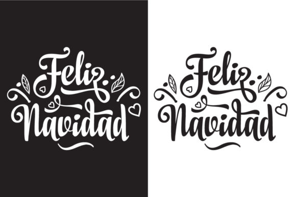 Feliz Navidad. Xmas Card on Spanish Language Graphic Illustrations By zoyali
