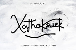 Xathoksuek Script & Handwritten Font By Wudel Mbois 1