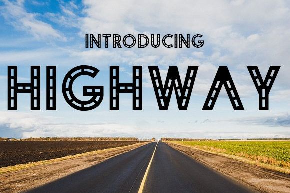 Highway Display Font By da_only_aan