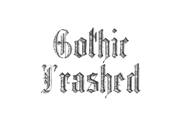 Gothic Trashed Blackletter Font By Intellecta Design