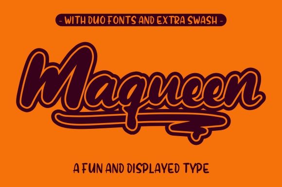 Maqueen Duo Display Font By Garisman Studio