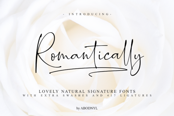 Romantically Script & Handwritten Font By Abodaniel