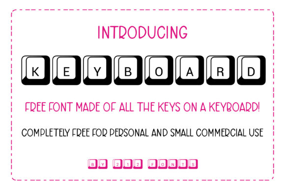 Keyboard Display Font By 212 Fonts