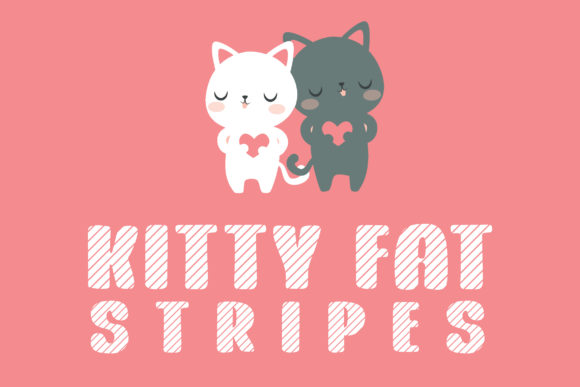 Kitty Fat Stripes Display Font By Dasagani