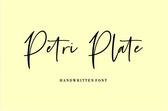 Petri Plate Script & Handwritten Font By Fikryal Studio