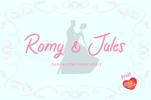 Romy & Jules Display-Schriftarten Schriftart Von aminmario