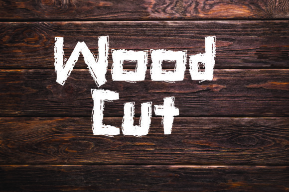 Wood Cut Decorative Font By GraphicsBam Fonts