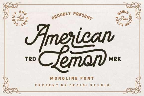 American Lemon Script & Handwritten Font By ergibi studio