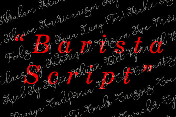 Barista Script Script & Handwritten Font By aldedesign