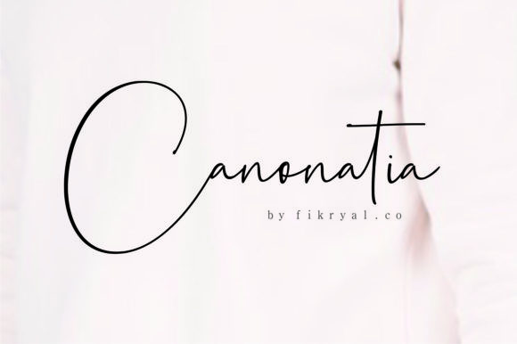 Canonatia Script & Handwritten Font By Fikryal Studio