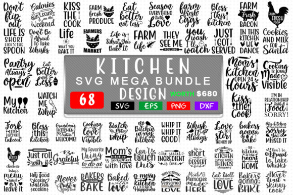Kitchen Mega Bundle Graphic Crafts By SVGstore
