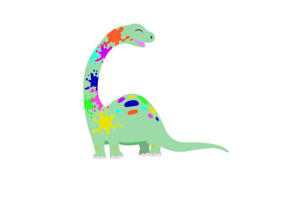 Rainbow Colored Dinosaur Dinosaurs File creazione per il taglio Di Creative Fabrica Crafts