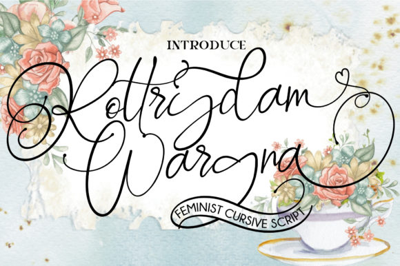 Rottrydam Wargna Script & Handwritten Font By Fallengraphic