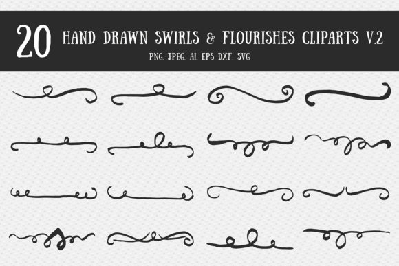 Swirls & Flourishes Cliparts Ver. 2 Graphic Actions & Presets By Creative Tacos