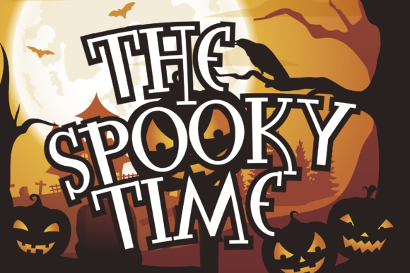 The Spooky Time Display Font By Fallengraphic