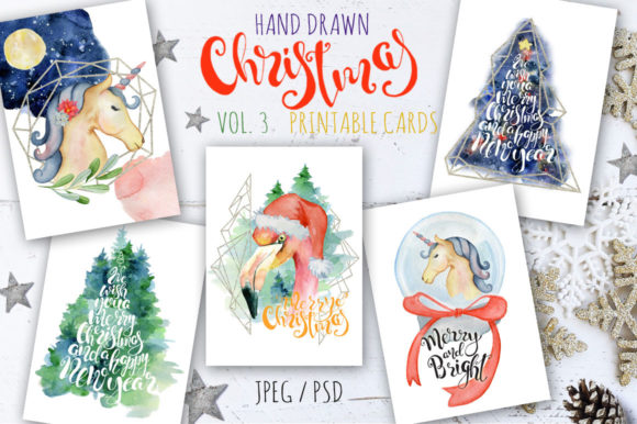 Christmas Watercolor Cards Vol.3 Graphic Illustrations By EvgeniiasArt
