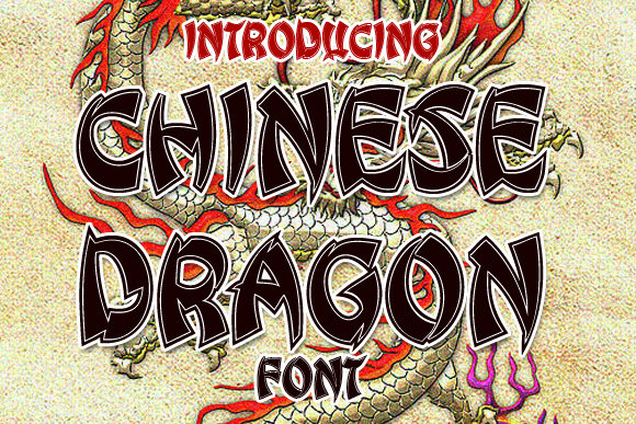 Chinese Dragon Display Font By vladimirnikolic