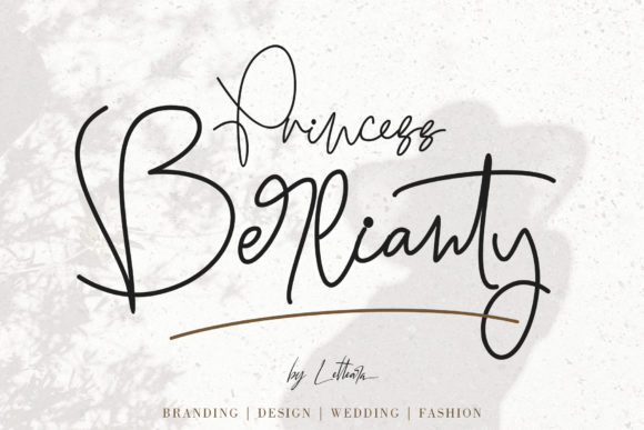 Princess Berlianty Script & Handwritten Font By thomasaradea