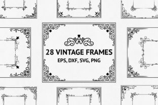 28 Vintage Ornate Frames Graphic Illustrations By Kirill's Workshop 1