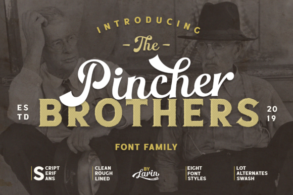 The Pincher Brothers Family Display Font By Pasha Larin