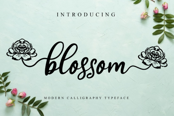 Blossom Script & Handwritten Font By fanastudio