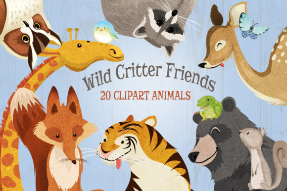 Wild Animals Critter Friends Clip Art Graphic Illustrations By Dapper Dudell