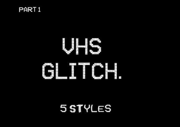 VHS Glitch Family Font Display Font Di GraphicsBam Fonts