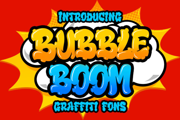 Bubble Boom Polices d'Affichage Police Par Blankids Studio