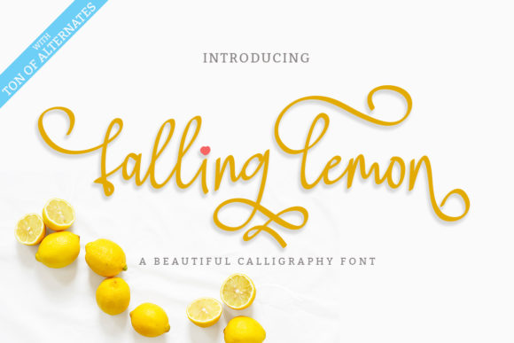 Falling Lemon Fontes Script Fonte Por Madatype Studio