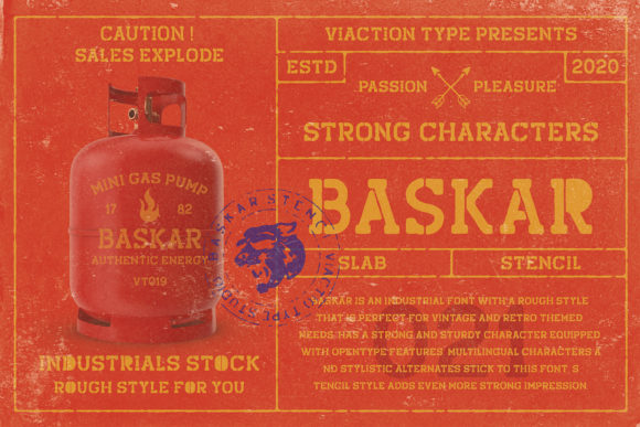 Baskar Display Font By Viaction Type.Co